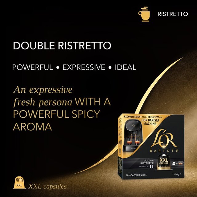 L'OR BARISTA Double Ristretto XXL Coffee Pods Intensity 11   10 per pack GOODS M&S   