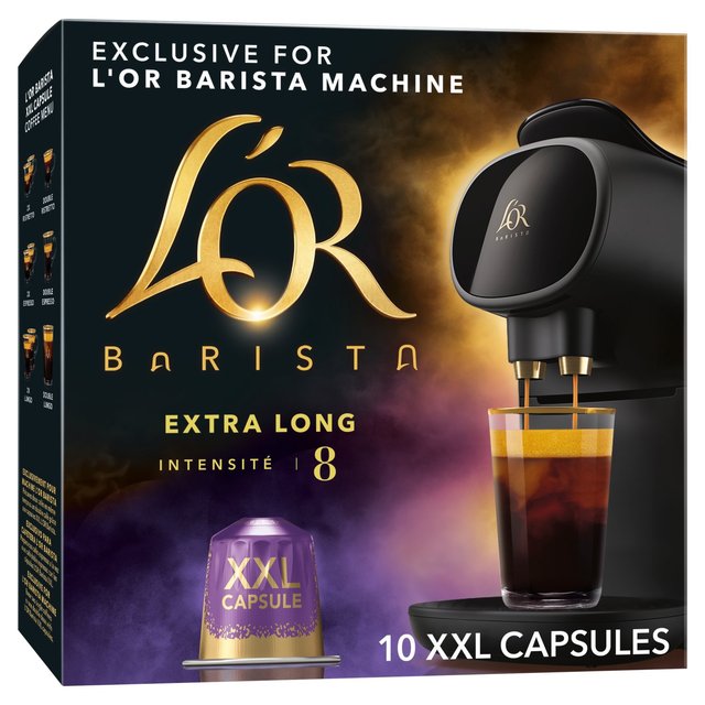 L'OR BARISTA Extra Long XXL Coffee Pods Intensity 8   10 per pack