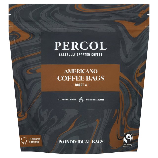 Percol Americano Fairtrade Coffee Bags 20 Pack   160g GOODS M&S   