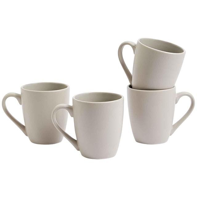 M&S Set of 4 Everyday Stoneware Mugs Natural   4 per pack GOODS M&S   