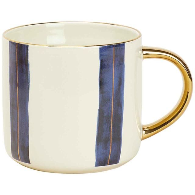 M&S Striped Mug Blue