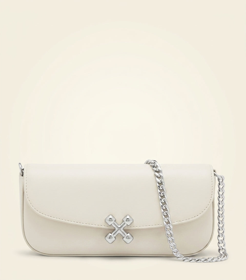 McQueen small leather Skull Flower cross-body bag - British product