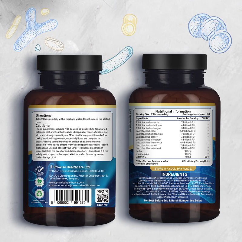 Prowise Healthcare probiotics 50 billion CFU 60 capsules, UK version