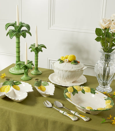 Harrods Medium Palm Tree Ceramic Candlestick Holder 30cm- Buy online at McGrocer