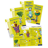 Oxford Progress with Oxford 4-Book Collection with Poster - Starting to Write, Write Words, Counting up to 100 or Time & Money