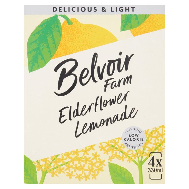 Belvoir Farm Delicious & Light Elderflower Lemonade   4 x 330ml GOODS M&S   