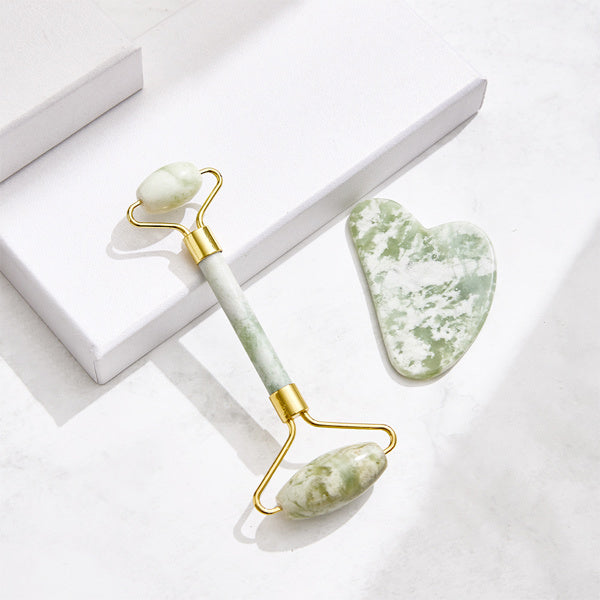 Livingandhome jade face roller and gua sha set, imported from the UK