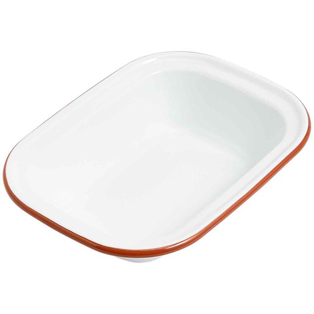 M&S Enamel 24cm Pie Dish White