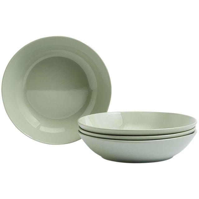 M&S Set of 4 Everyday Stoneware Pasta Bowls Sage   4 per pack GOODS M&S   