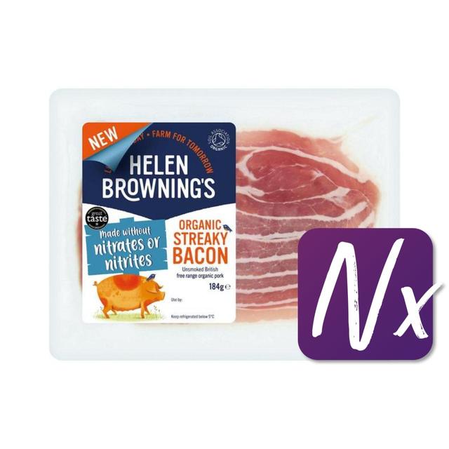 Helen Browning's Unsmoked Organic Streaky Bacon No Added Nitrates   184g GOODS M&S   