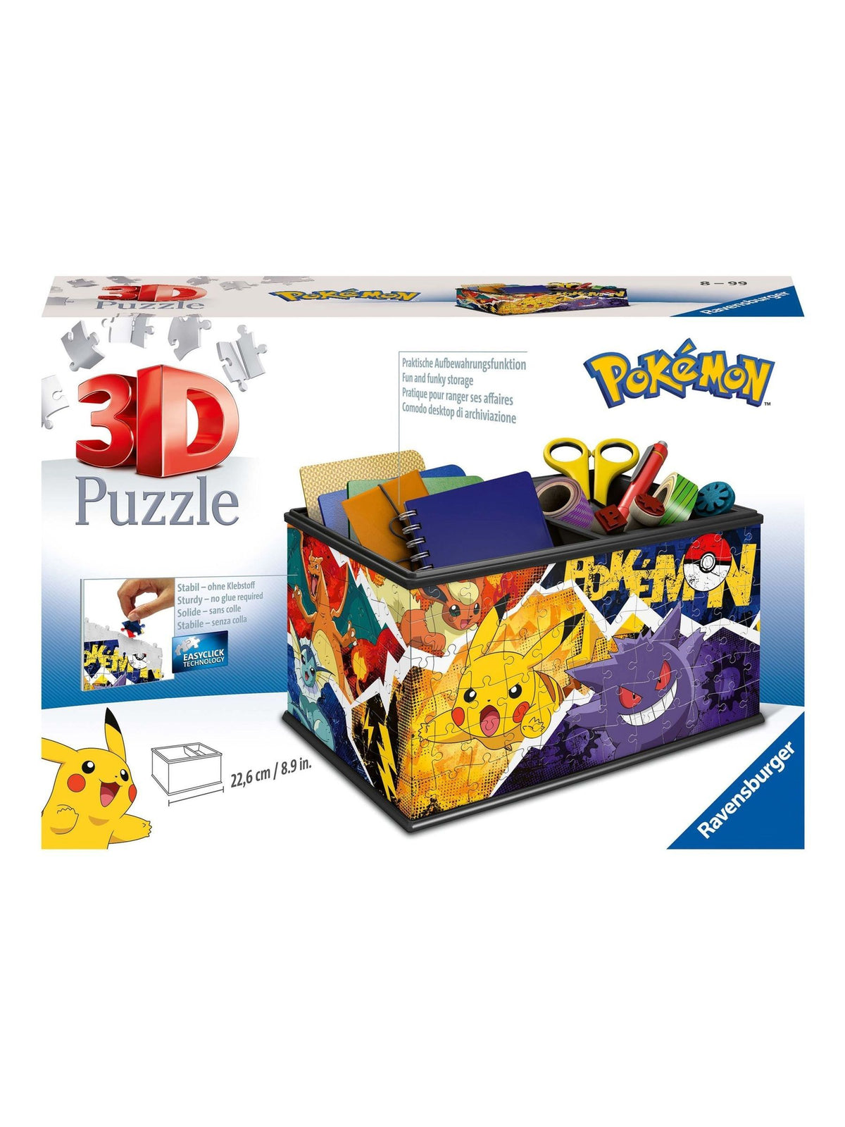 Ravensburger Pokemon storage box 3D puzzle 216 pieces, imported from the UK