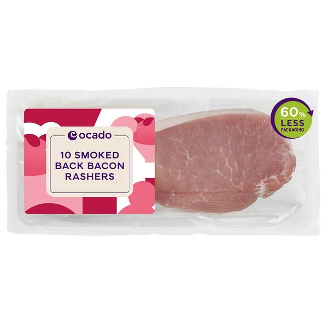 Ocado 10 Smoked Back Bacon Rashers   300g