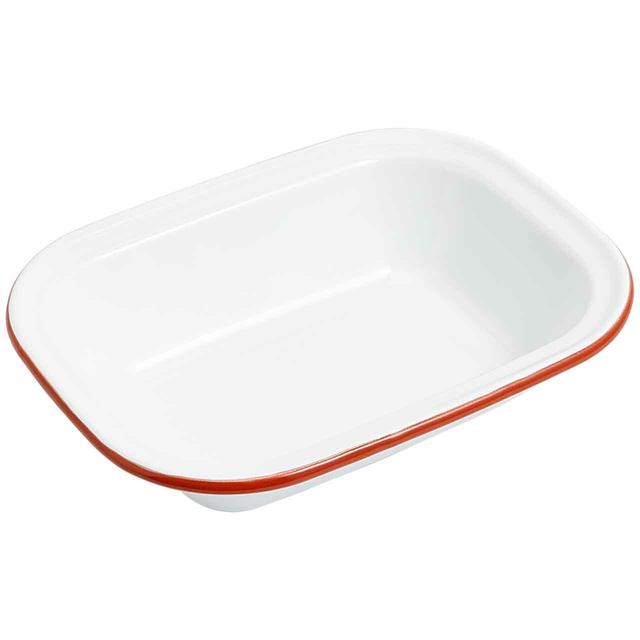 M&S Enamel 28cm Pie Dish White GOODS M&S   