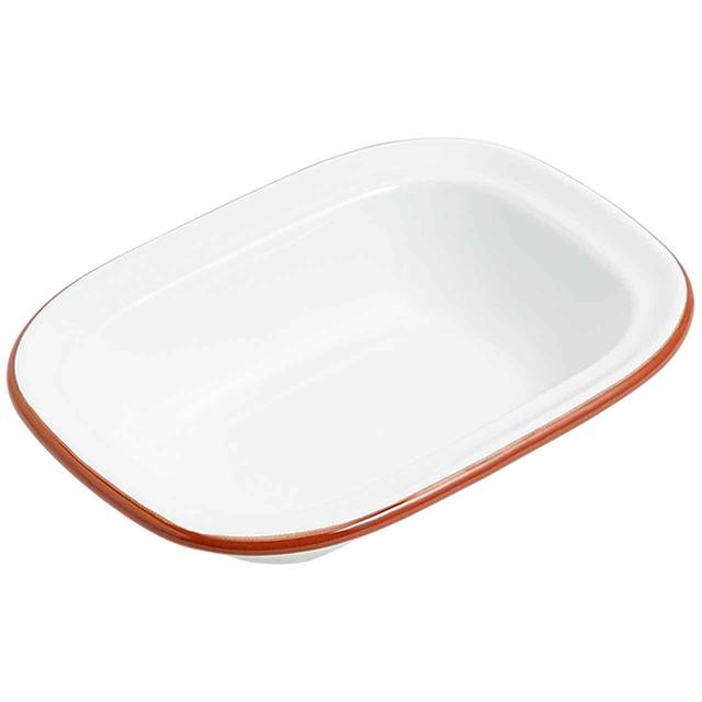 M&S Enamel 20cm Pie Dish White GOODS M&S   