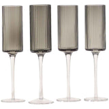 M&S Set of 4 Handmade Celine Champagne Flutes Grey   4 per pack GOODS M&S   