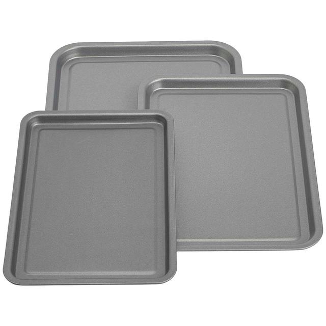 M&S 3pk Oven Trays Silver   3 per pack