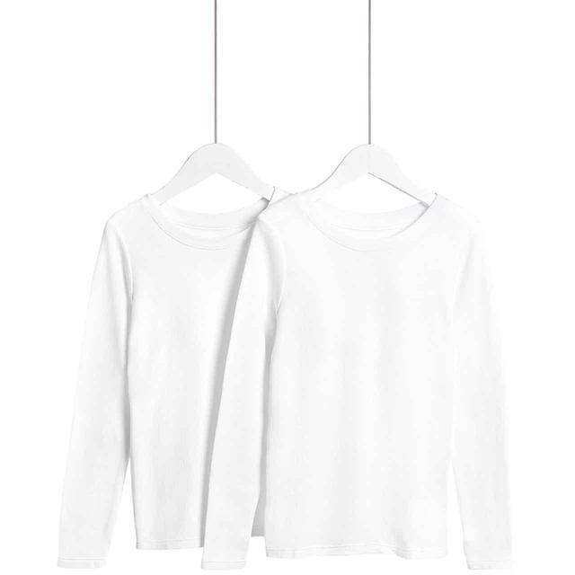 M&S Thermal Top 9-10 Years White 2 Pack    2 per pack GOODS M&S   