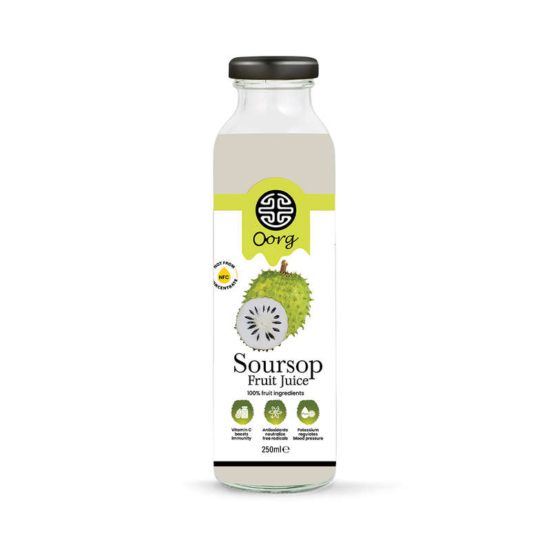 OORG natural soursop fruit juice 250ml x 6, imported from the UK
