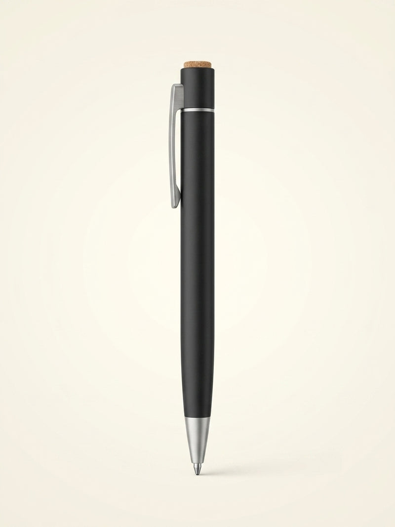 Cartier Santos-Dumont palladium-finish black composite ballpoint pen (British brand)