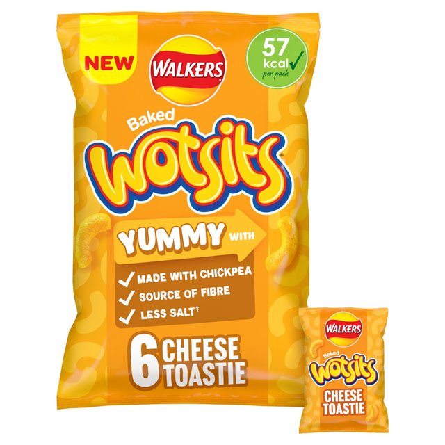 Walkers Wotsits Cheese Toastie Multipack Chickpea Crisps   6 x 12g GOODS M&S   