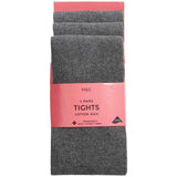 M&S School Tights 3 Pack 2-14 Years Grey GOODS M&S   