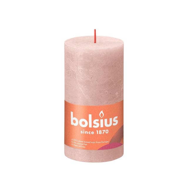 Bolsius Rustic Candle 130/68 - Misty Pink GOODS M&S   