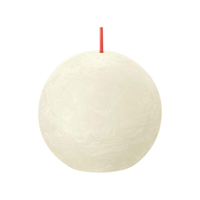 Bolsius Rustic Ball Candle - Soft Pearl