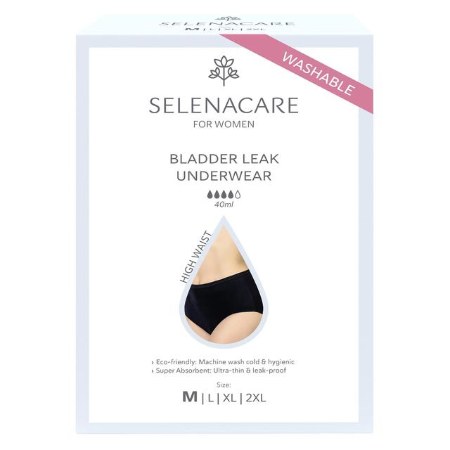 SELENACARE Bladder Leak Underwear High Waist Black