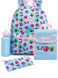 Vanilla Underground Blue Minecraft  Creeper 4 Piece Backpack Set