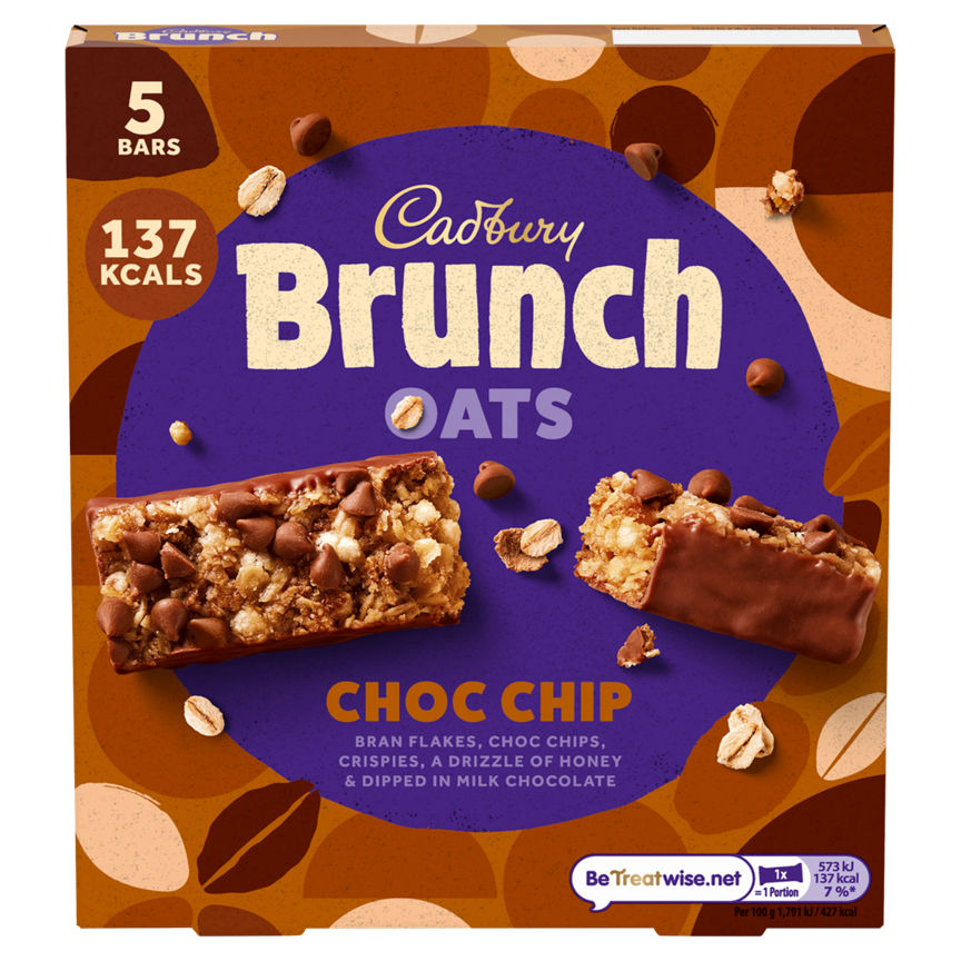 Cadbury Brunch Bar Choc Chip 5 Pack GOODS ASDA   