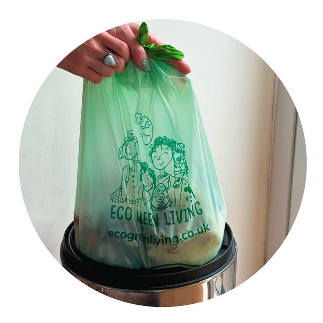 Eco Green Living Certified Compostable 40L Heavy Duty Drawstring Bin Bags   25 per pack GOODS M&S   