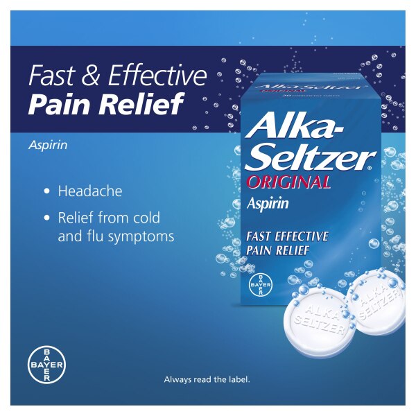 Alka Seltzer Original Fast Effective Pain Relief Effervescent 20 Tablets GOODS Superdrug   