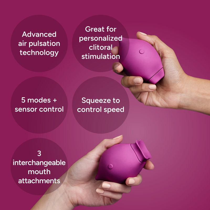 Smile Makers The Poet clitoral suction stimulator with interchangeable heads - British product