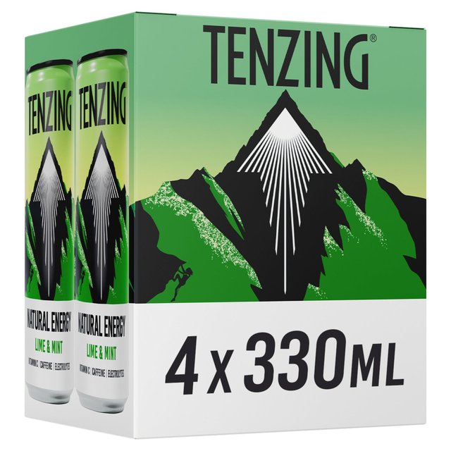 TENZING Natural Energy Lime & Mint Pack   4 x 330ml