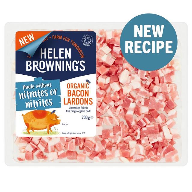 Helen Browning's Organic Unsmoked Bacon Lardons - No added nitrates   200g GOODS M&S   