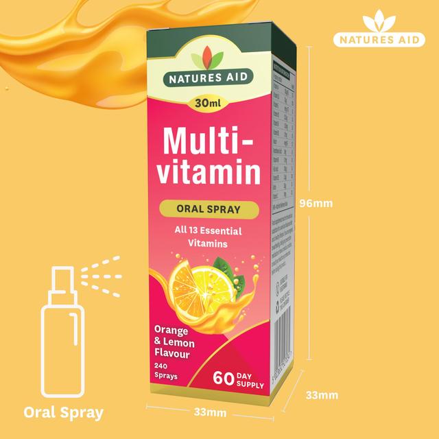 Natures Aid Multivitamin Oral Spray (Orange & Lemon Flavour)   30ml