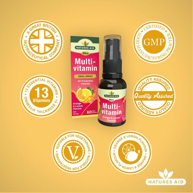 Natures Aid Multivitamin Oral Spray (Orange & Lemon Flavour)   30ml GOODS M&S   