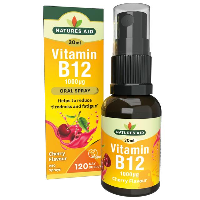 Natures Aid Vitamin B12 1000iu Oral Spray (Cherry Flavour)   30ml GOODS M&S   