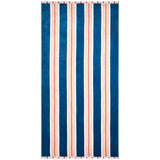 M&S Collection Pure Cotton Striped Sand Resistant Beach Towel Navy GOODS M&S   