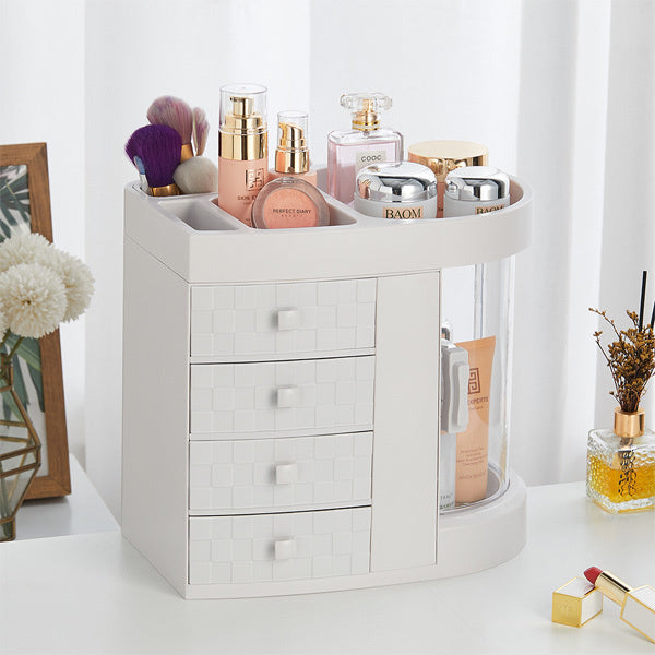 Livingandhome acrylic makeup organizer 4 drawers white, UK version