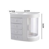 Livingandhome acrylic makeup organizer 4 drawers white, UK version