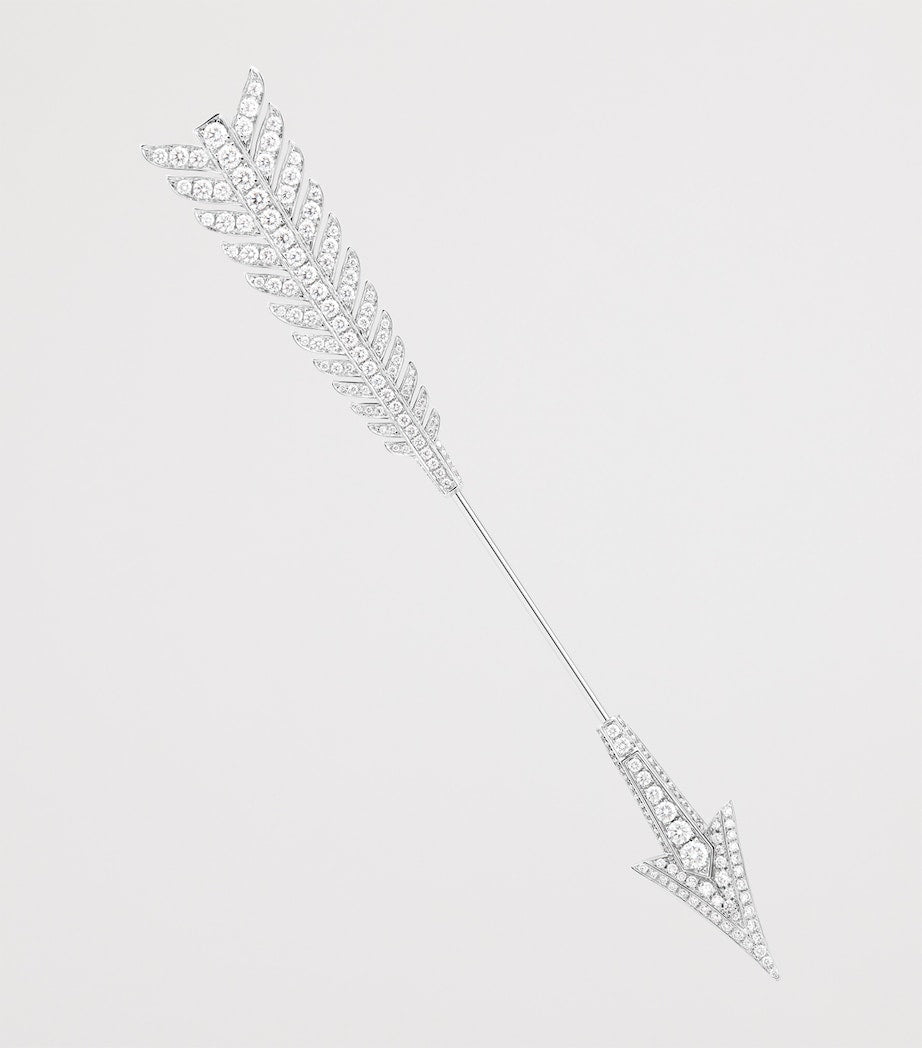 Boucheron Nature Triomphante white gold diamond brooch, UK version