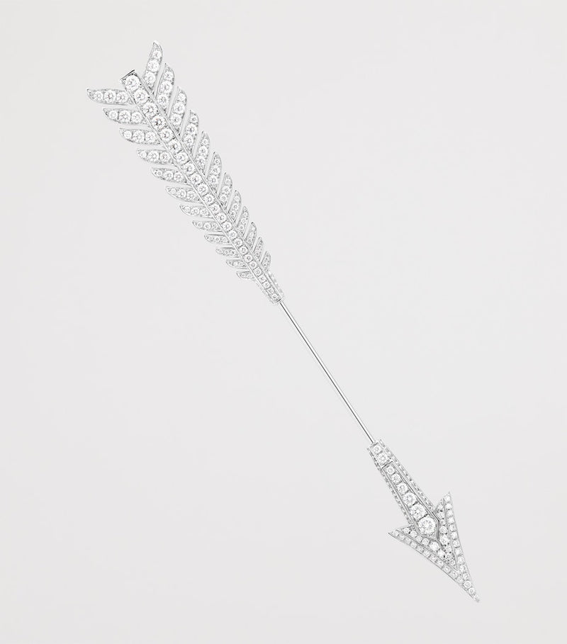 Boucheron Nature Triomphante white gold diamond brooch, UK version