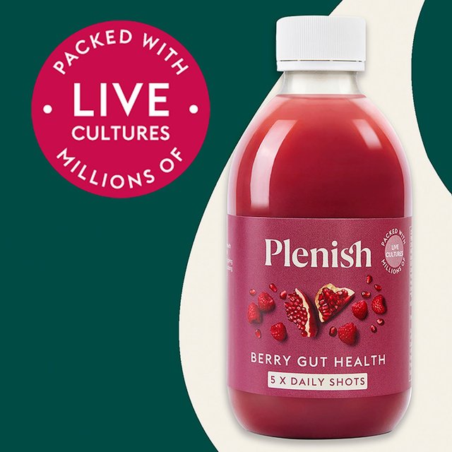 Plenish Berry Gut Health Dosing Bottle 5x Shots   300ml GOODS M&S   