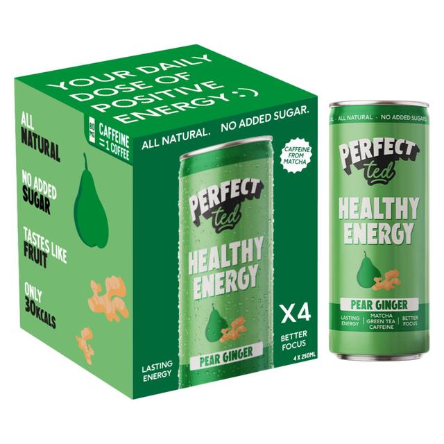 PerfectTed Natural Energy Pear Ginger 4 pack   4 x 250ml GOODS M&S   