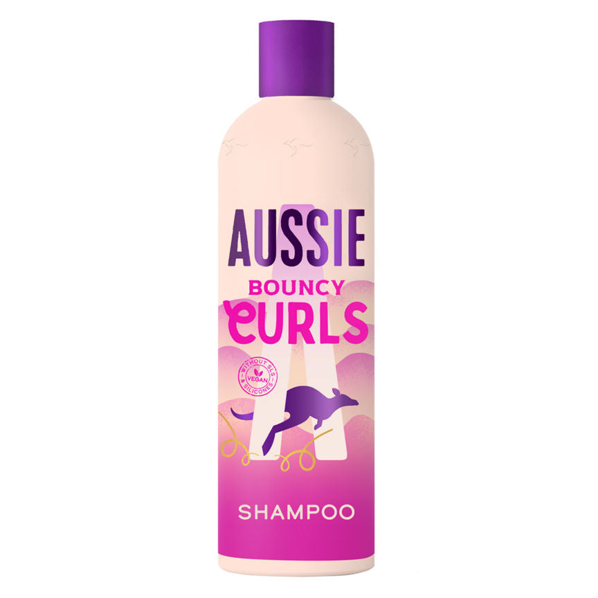 Aussie Bouncy Curls Hydrating Shampoo  For Wavy & Curly Hair  Jojoba, Macadamia Nut & Coconut Oils