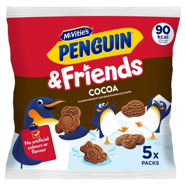 McVitie's Penguin & Friends Cocoa Mini Biscuits   5 per pack GOODS M&S   