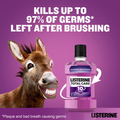 Costco UK Listerine Total Care 10-in-1 Mouthwash, 2 x 1L- Buy online at McGrocer