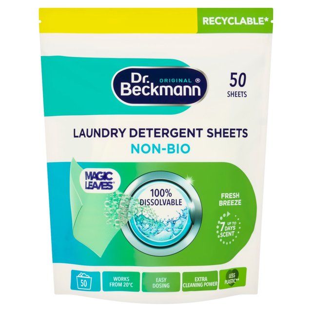 Dr Beckmann Magic Leaves Laundry Sheets Non Bio   50 per pack GOODS M&S   