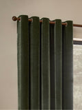 Yard Lichen Heavy Chenille Lined Eyelet Curtains